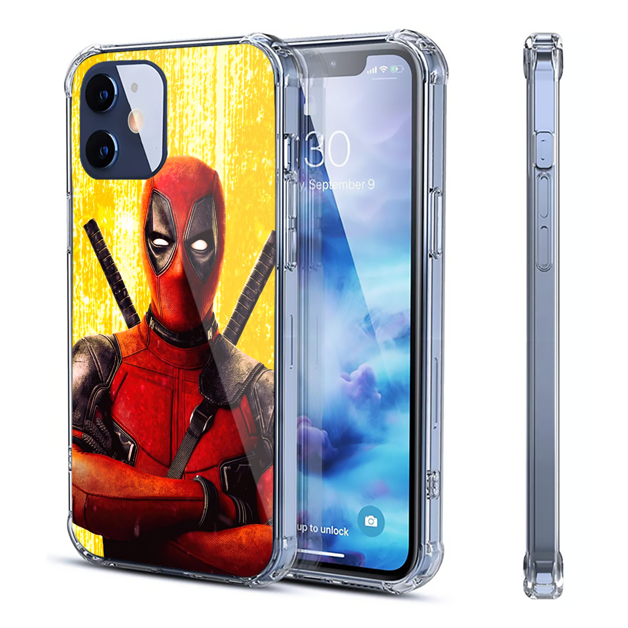 （画像用） Deadpool デッドプール 【iPhone 12シリーズ対応】透明スマホケース（クリアソフトケース）